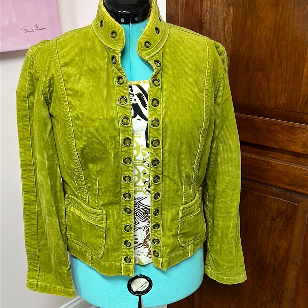 Chico's Vibrant Green Utility Jacket - Picture 1 of 12